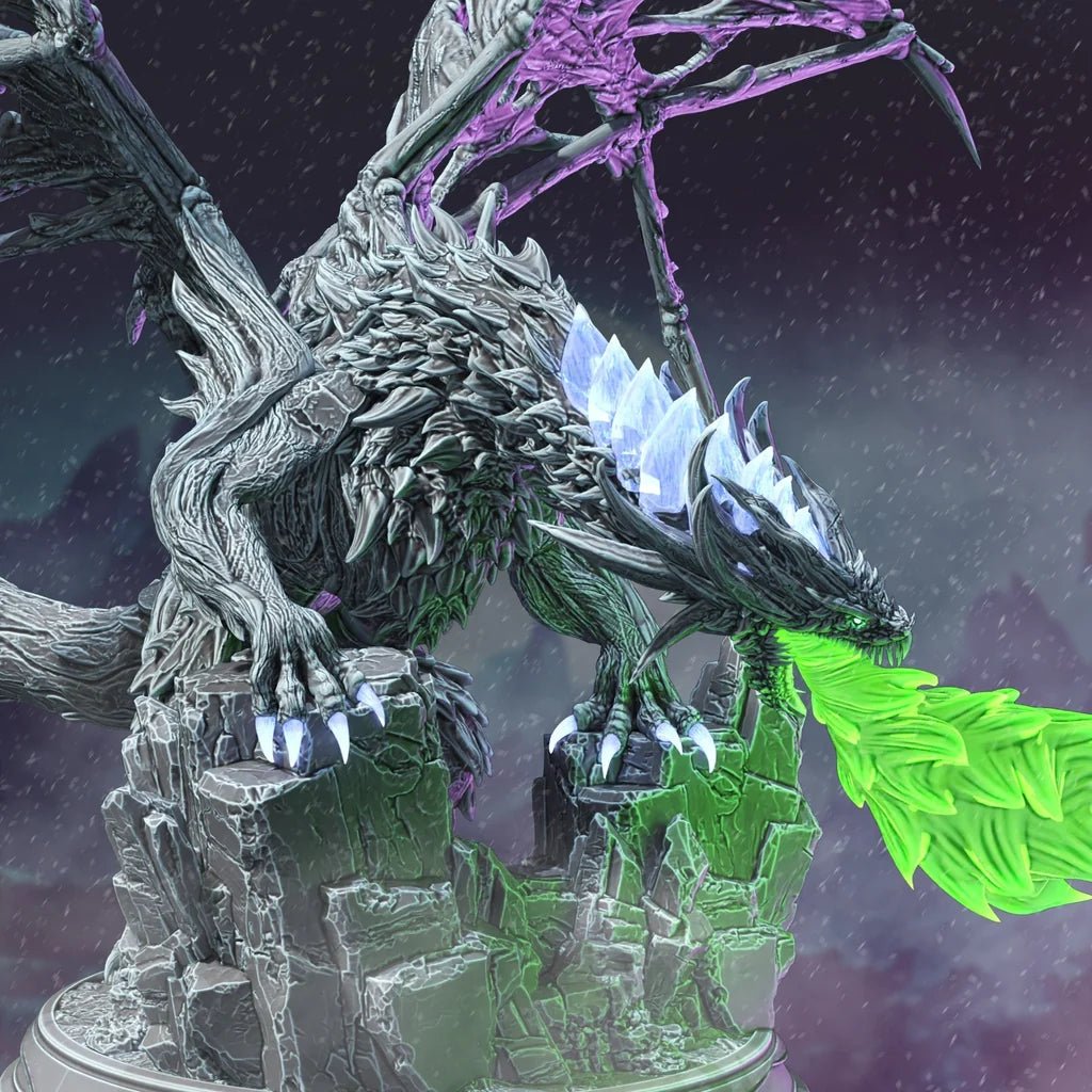 Nerevin – Undead Dragon - 3D Monster Dragon Miniature - Just Re-Roll