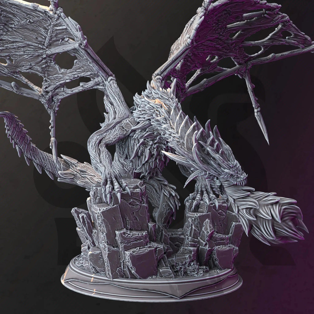 Nerevin – Undead Dragon - 3D Monster Dragon Miniature - Just Re-Roll