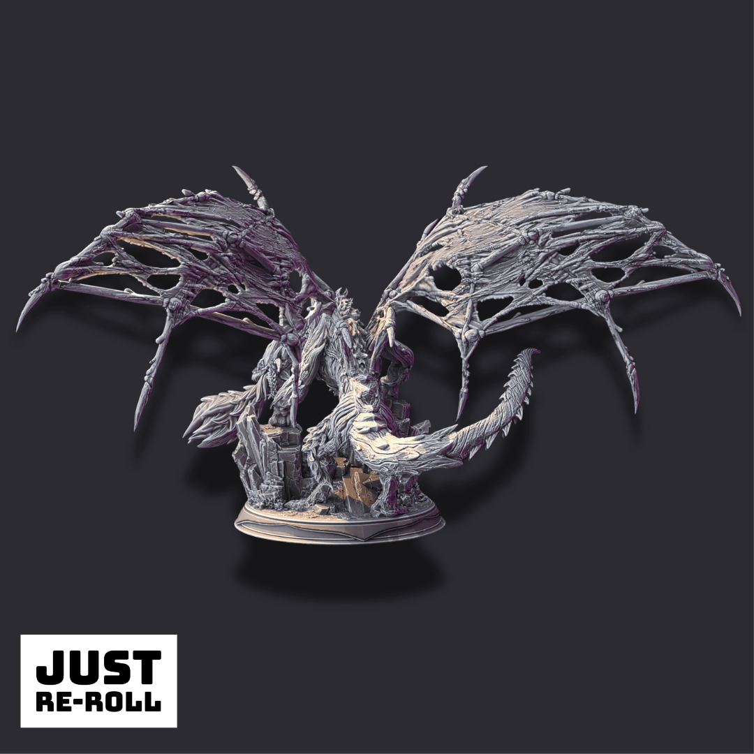 Nerevin – Undead Dragon - 3D Monster Dragon Miniature - Just Re-Roll