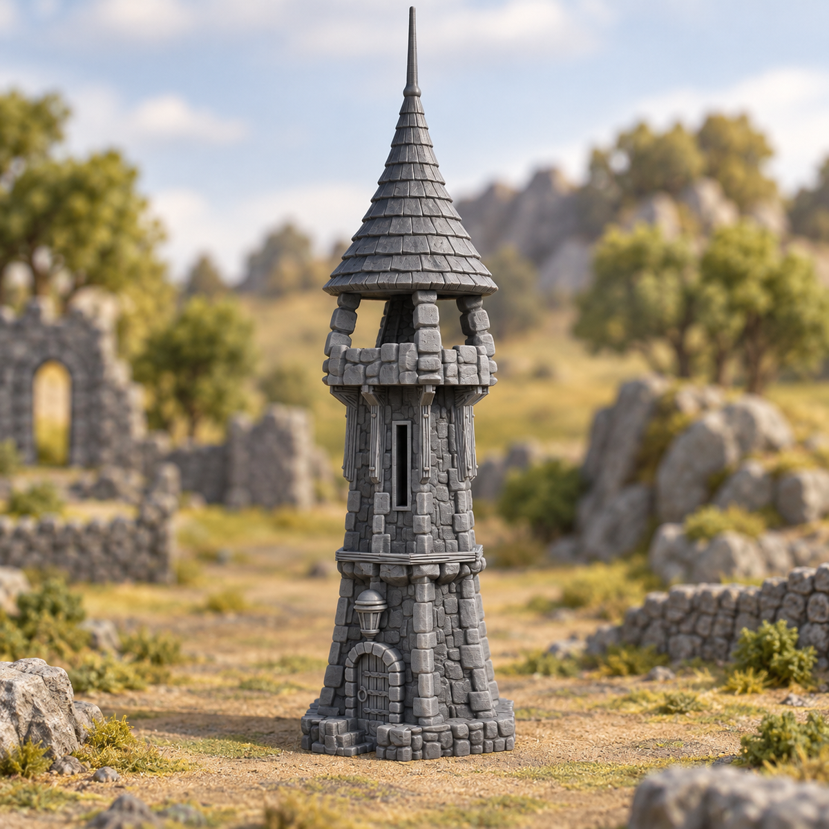 Newfoundland Tower 28mm DND Terrain | Tabletop Wargaming Scenery for Warhammer, Frostgrave & RPG | 3D Printed