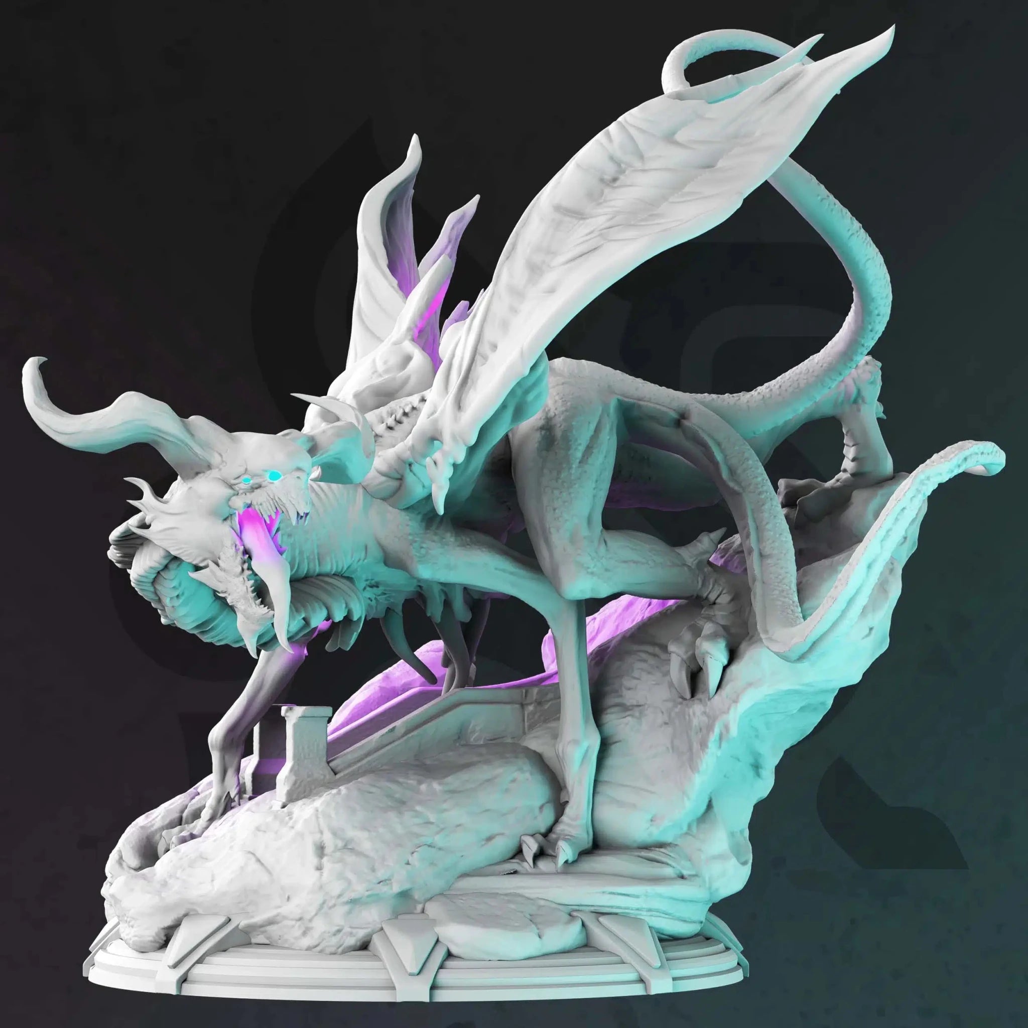 Nilth – The Psionic Dragon - 3D Monster Dragon Miniature - Just Re-Roll