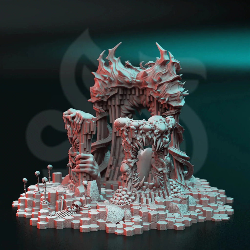 Nosaryni – The Burning Doors - 3D Printed Terrain Miniature - Just Re-Roll
