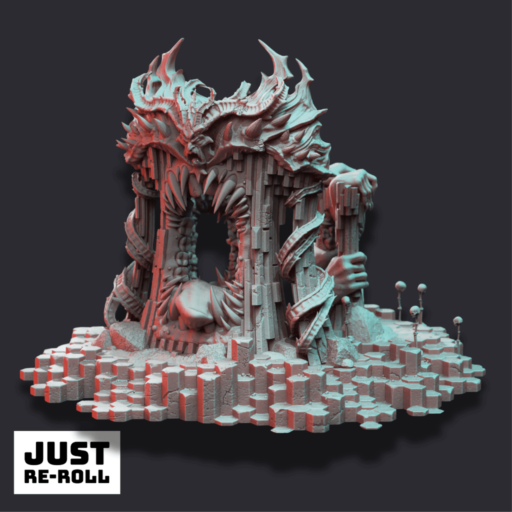 Nosaryni – The Burning Doors - 3D Printed Terrain Miniature - Just Re-Roll