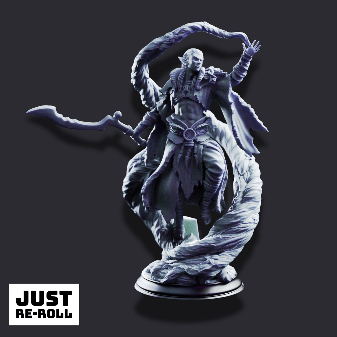 Orathin the Listener – Caretaker of the Swamp - 3D Printed Druid Miniature - Just Re-Roll