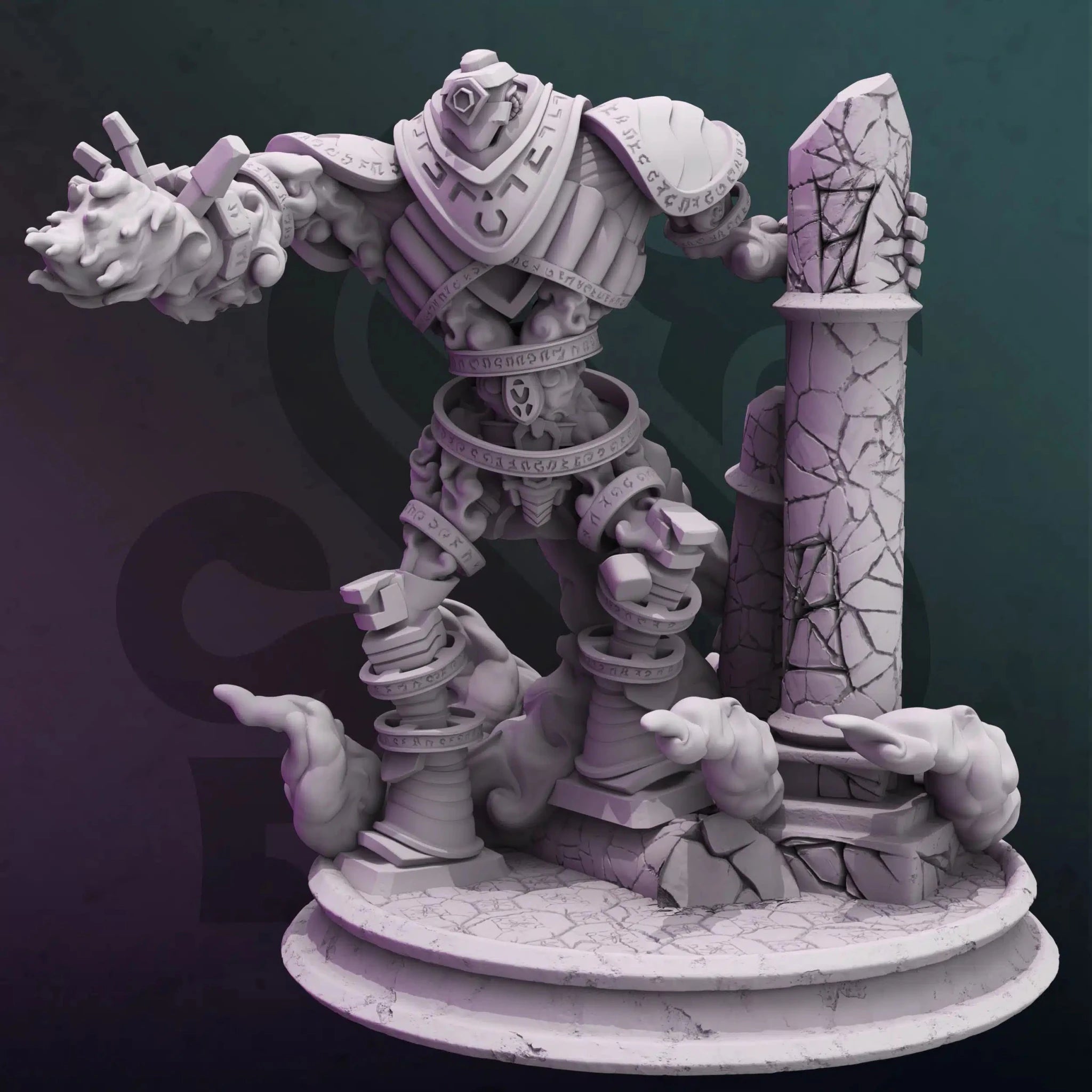 Orodwys – Powered Golem - 3D Monster Miniature - Just Re-Roll