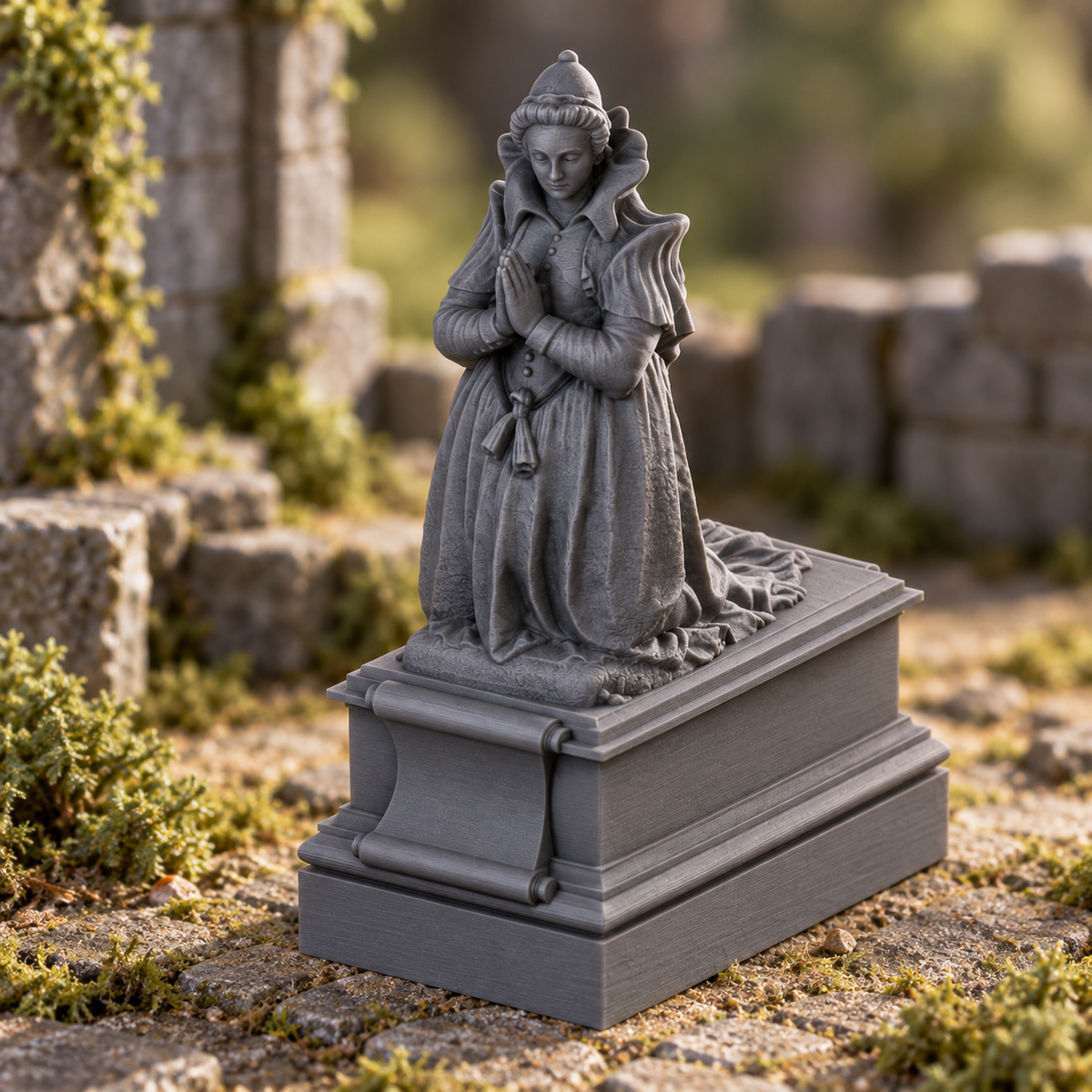 Penitent Statue 28mm DND Scatter Terrain | Tabletop Wargaming Scenery for Warhammer, Frostgrave & RPG | 3D Printed