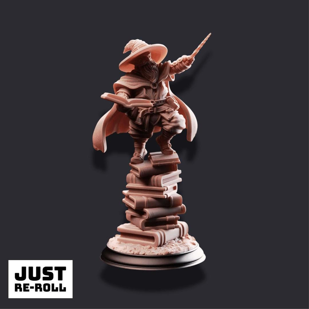 Pepitos the Manic – Professor of the Arcane - 3D Sorcerer Miniature - Just Re - Roll