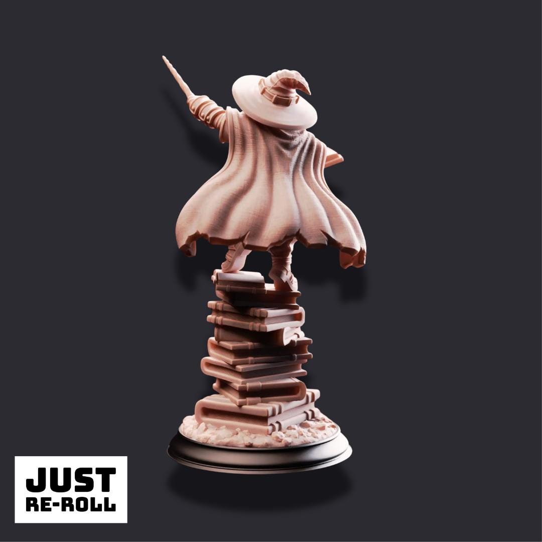Pepitos the Manic – Professor of the Arcane - 3D Sorcerer Miniature - Just Re - Roll