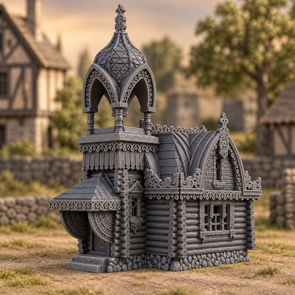 Priest's House 28mm DND Terrain | Tabletop Wargaming Scenery for Warhammer, Frostgrave & RPG | Unpainted 3D Printed