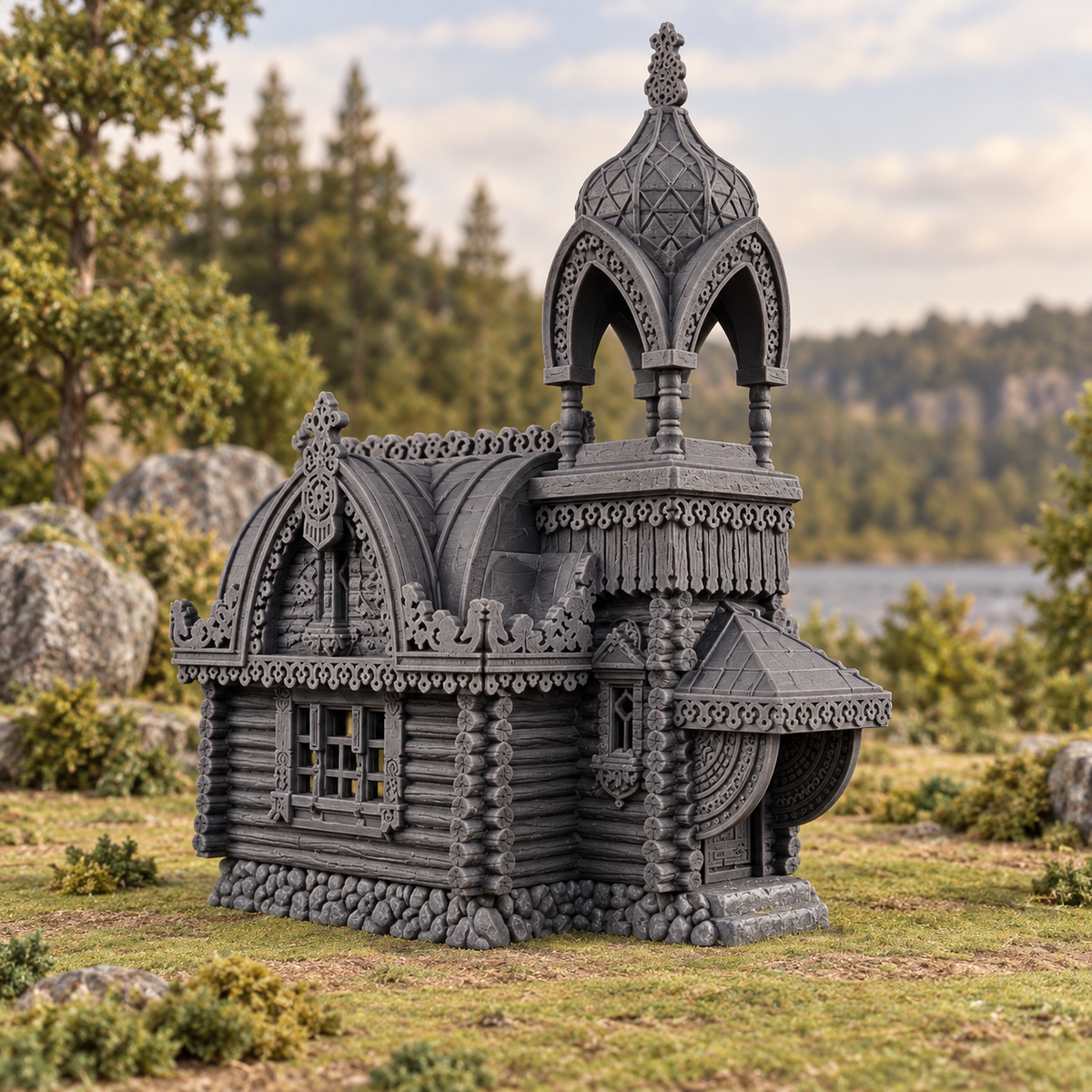 Priest's House 28mm DND Terrain | Tabletop Wargaming Scenery for Warhammer, Frostgrave & RPG | Unpainted 3D Printed
