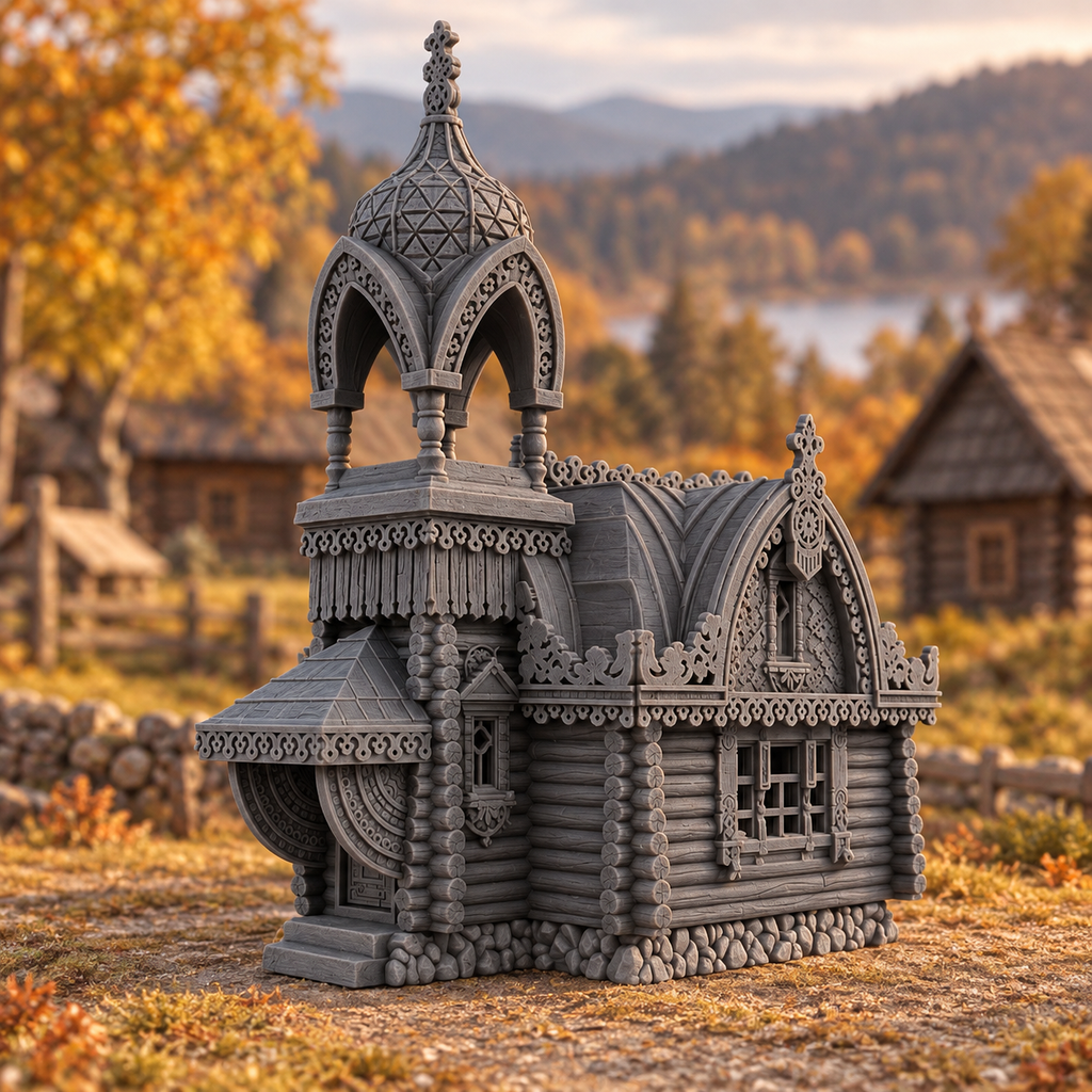 Priest's House 28mm DND Terrain | Tabletop Wargaming Scenery for Warhammer, Frostgrave & RPG | Unpainted 3D Printed
