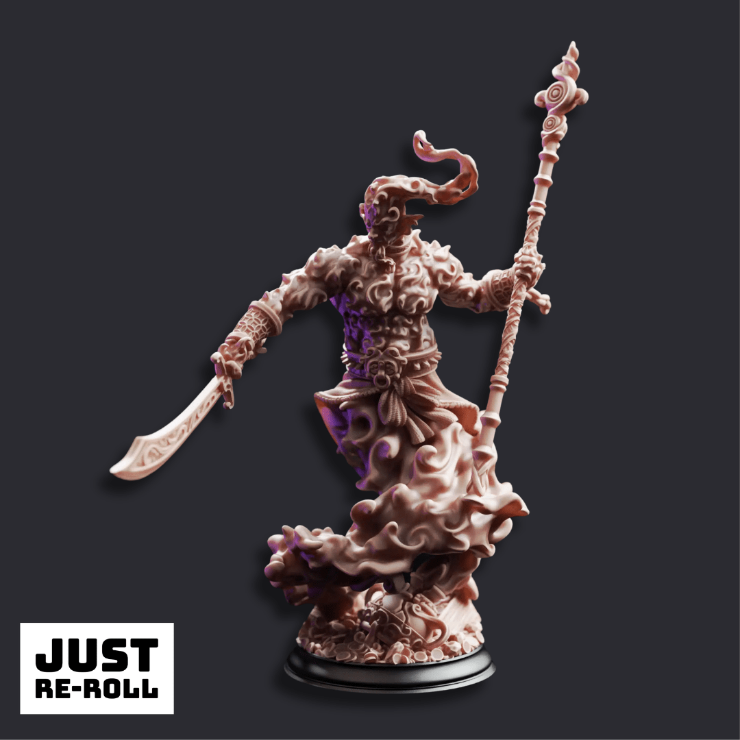 Rabasa Djinni in a Bottle - 3D Printed Monster Miniature - Just Re-Roll