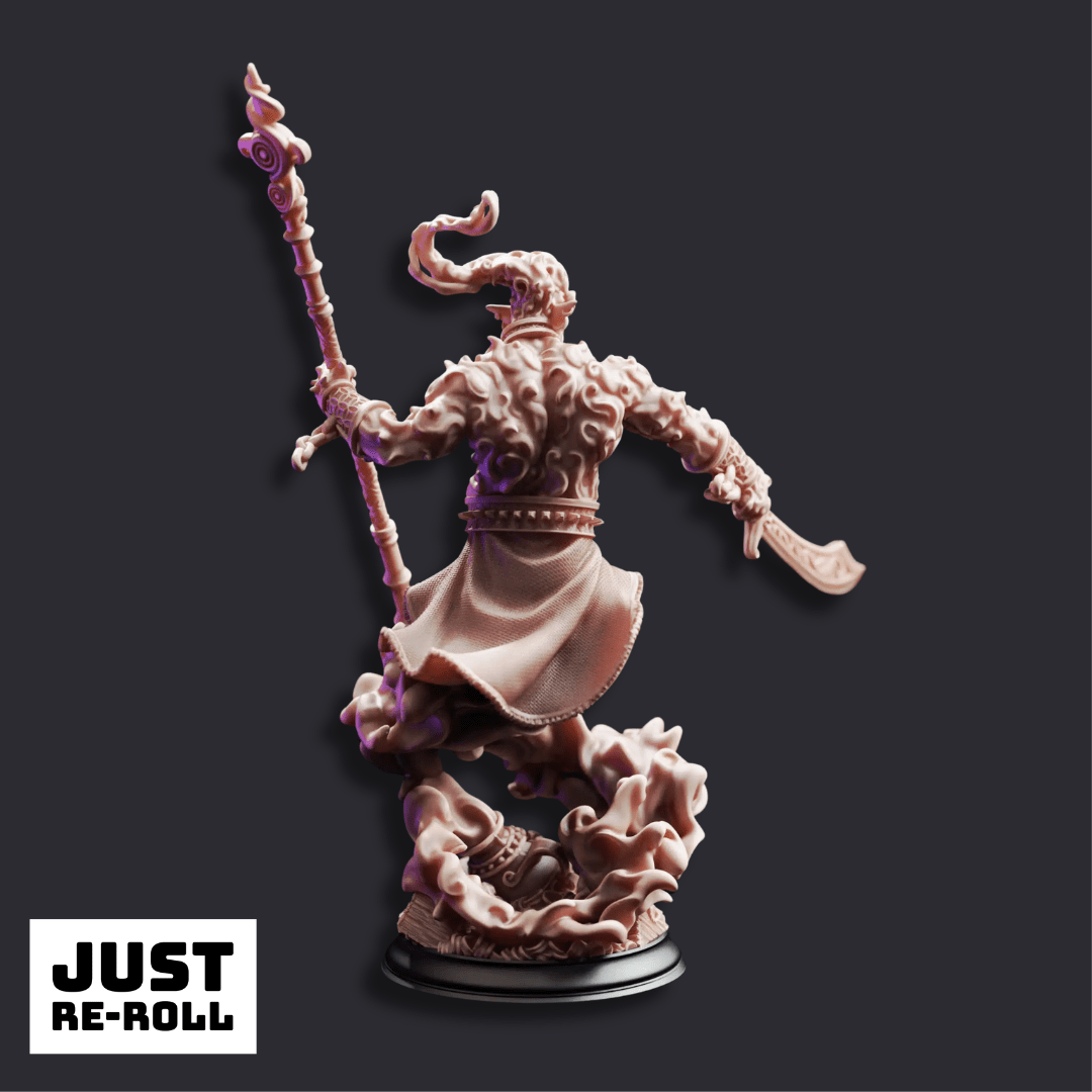 Rabasa Djinni in a Bottle - 3D Printed Monster Miniature - Just Re-Roll
