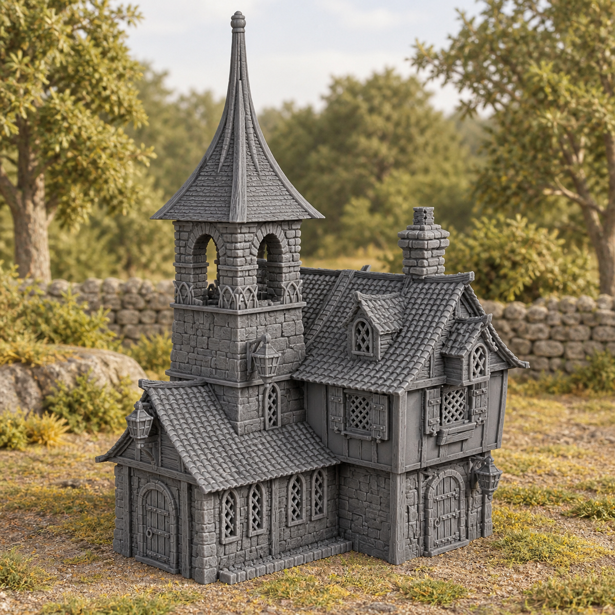 Raspberry Dale Cottage 28mm DND Terrain | Tabletop Wargaming Scenery for Warhammer, Frostgrave & RPG | 3D Printed