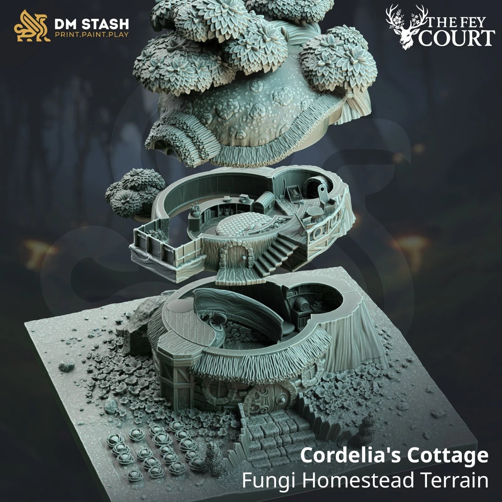 Cordelia’s Cottage – 3D Printed Fungi Homestead Terrain