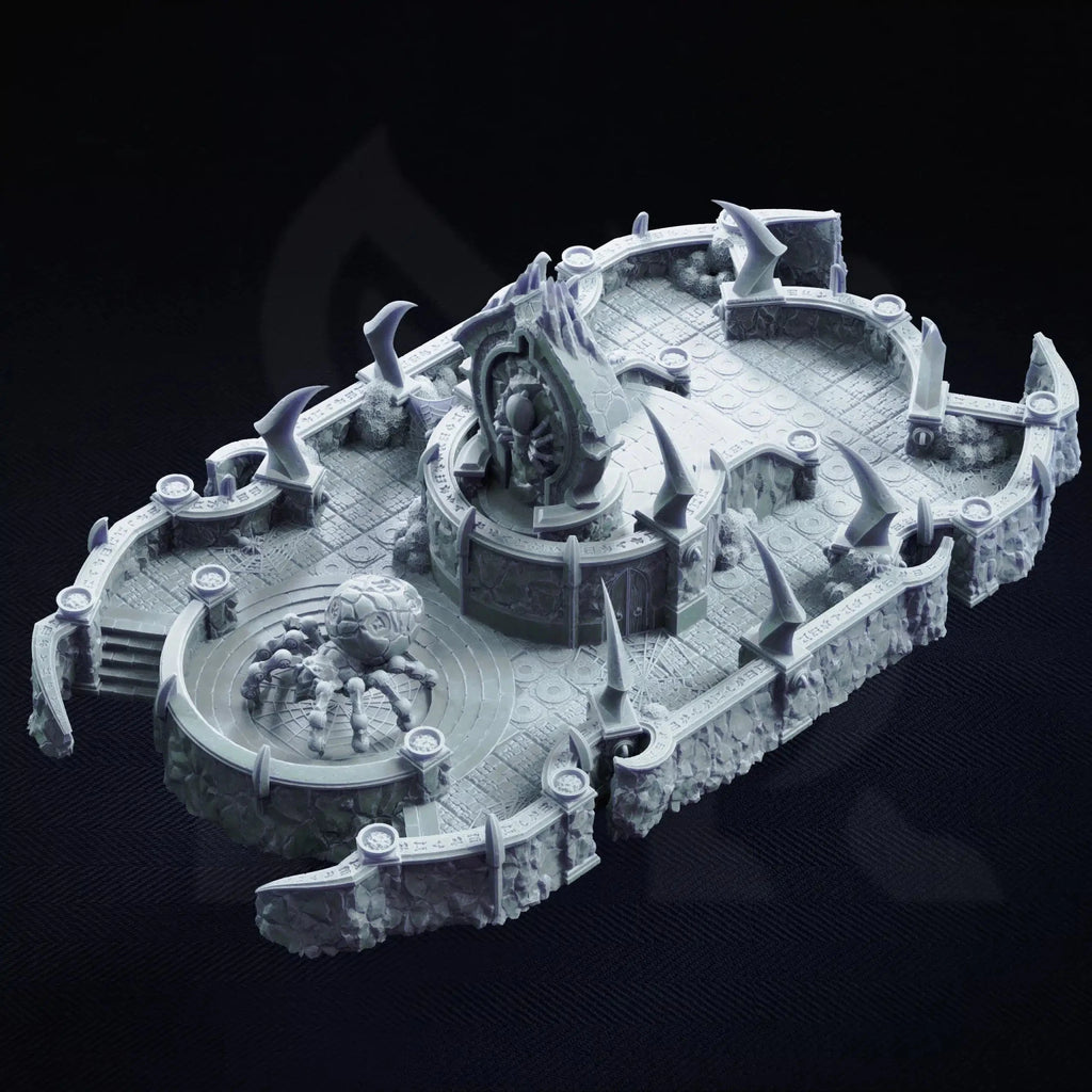 Sanctum of Irinax – Drow Spider Shrine - 3D Printed Terrain Miniature - Just Re-Roll