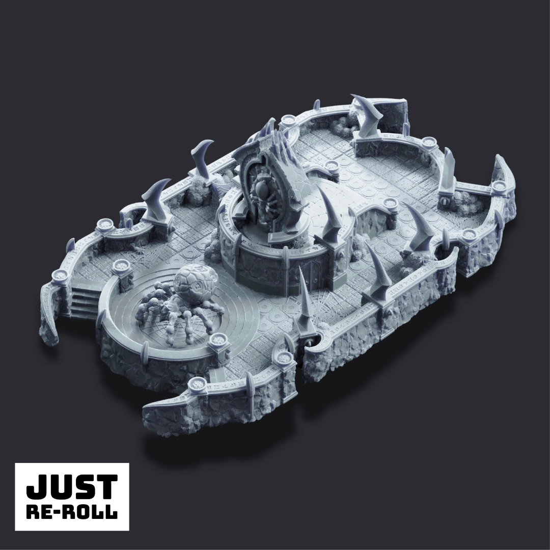 Sanctum of Irinax – Drow Spider Shrine - 3D Printed Terrain Miniature - Just Re-Roll