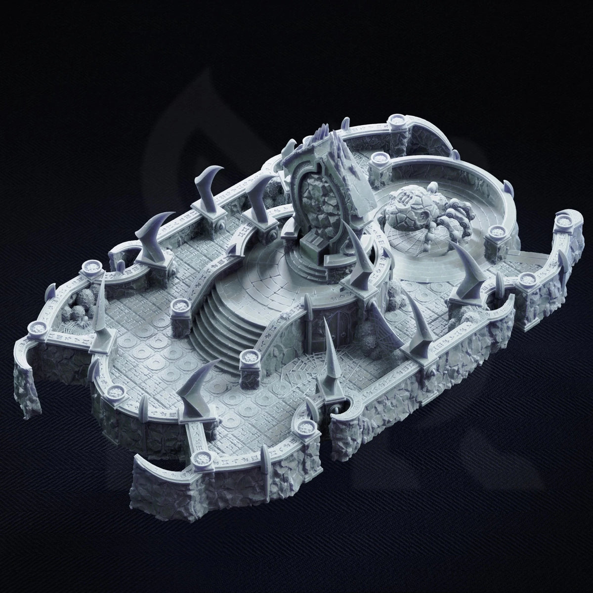 Sanctum of Irinax – Drow Spider Shrine - 3D Printed Terrain Miniature - Just Re-Roll