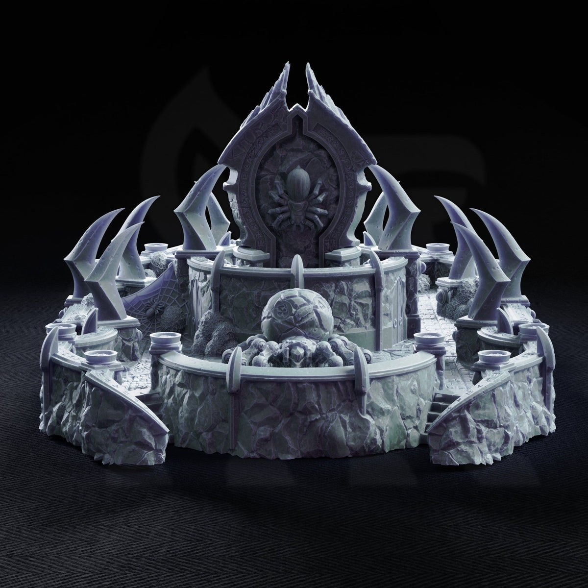 Sanctum of Irinax – Drow Spider Shrine - 3D Printed Terrain Miniature - Just Re-Roll