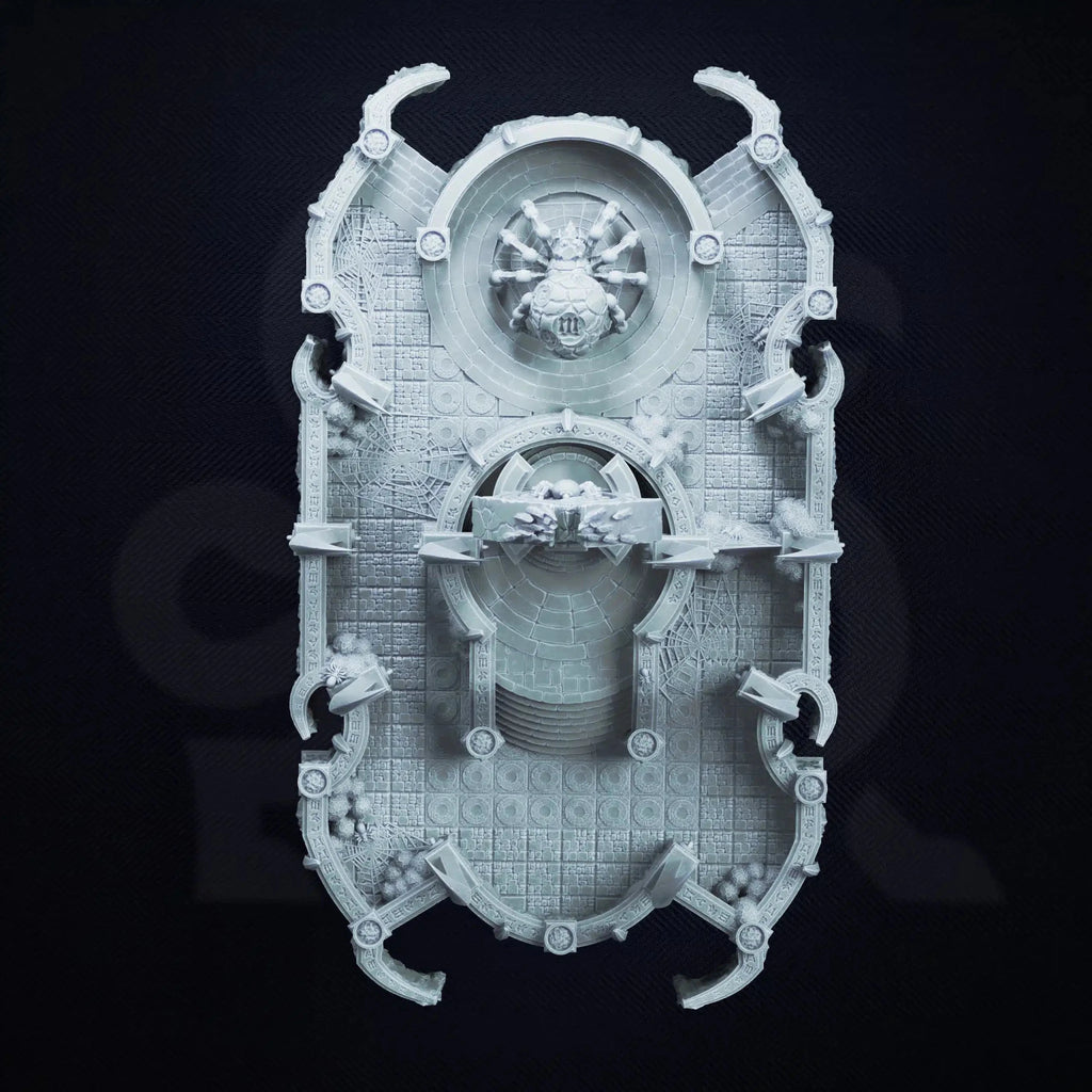Sanctum of Irinax – Drow Spider Shrine - 3D Printed Terrain Miniature - Just Re-Roll