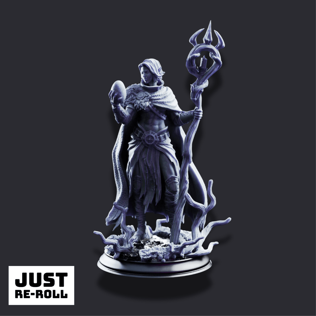 Saratha the Watchful – Priestess of the Swamp - 3D Printed Druid Miniature - Just Re-Roll