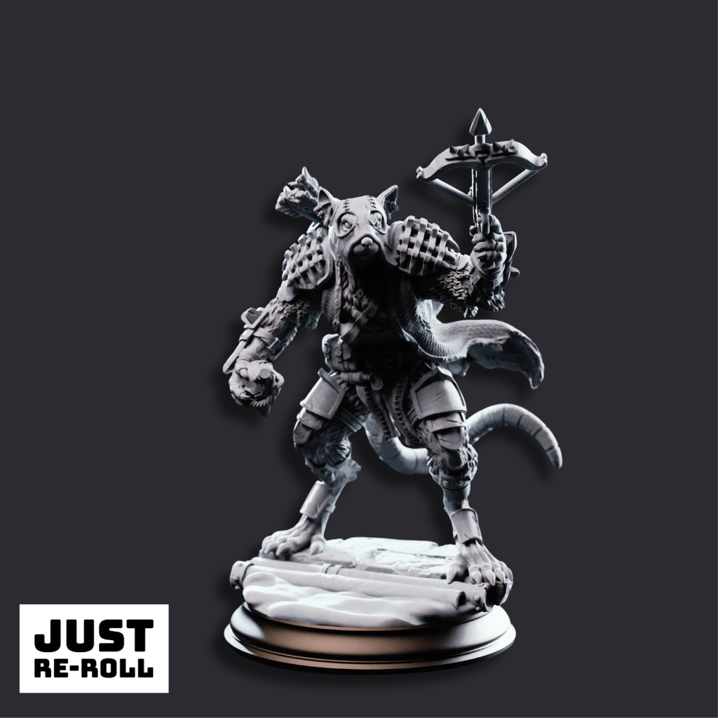 Scabbers Ratfolk Warriors - 3D Printed Monster Miniatures - Just Re - Roll