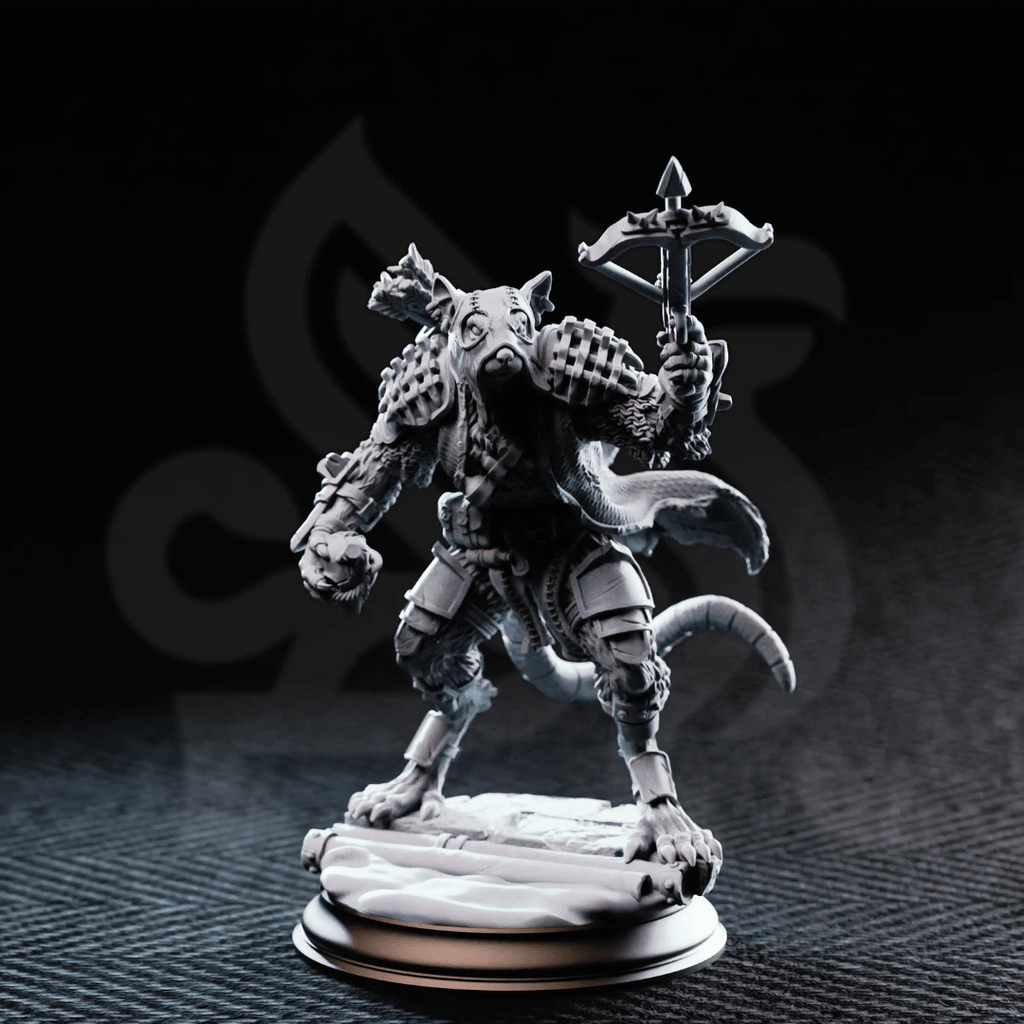 Scabbers Ratfolk Warriors - 3D Printed Monster Miniatures - Just Re - Roll