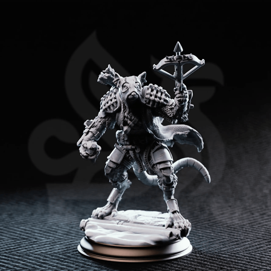Scabbers Ratfolk Warriors - 3D Printed Monster Miniatures - Just Re - Roll