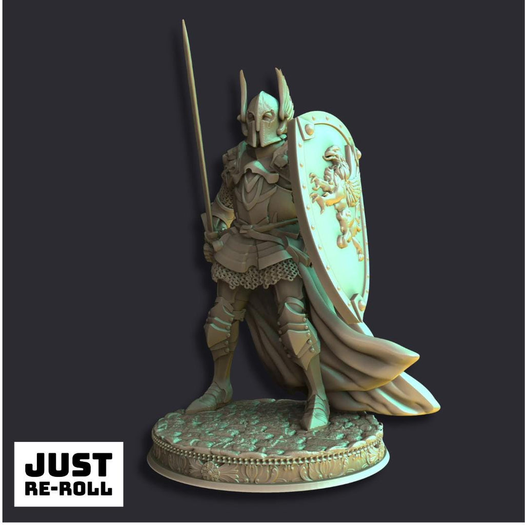 Sergeant Silus - 3D Printed Paladin Character Miniature - Just Re - Roll