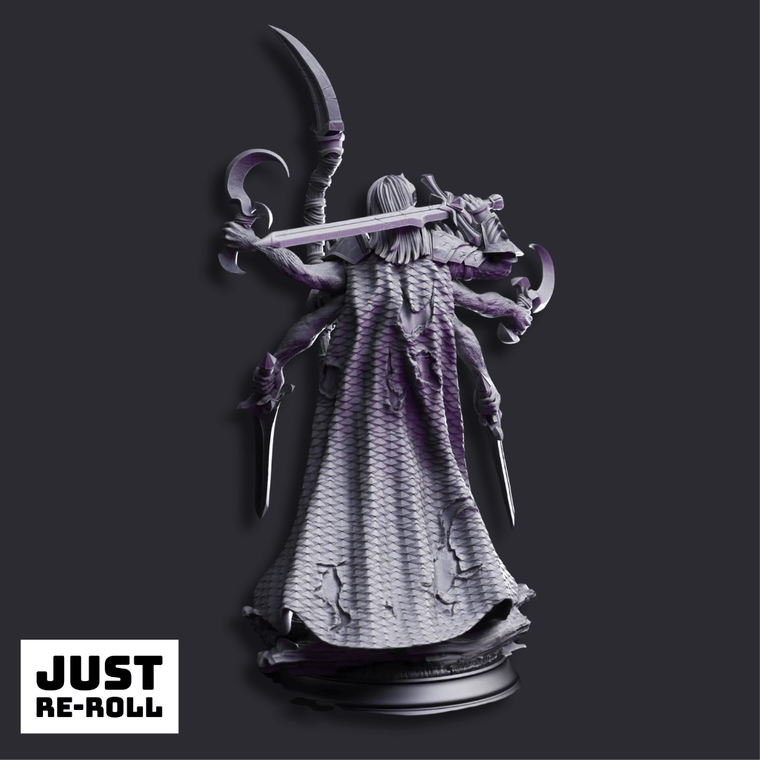 Siltrak’thos Knight from Beyond the Planes - 3D Printed Monster Miniature - Just Re - Roll