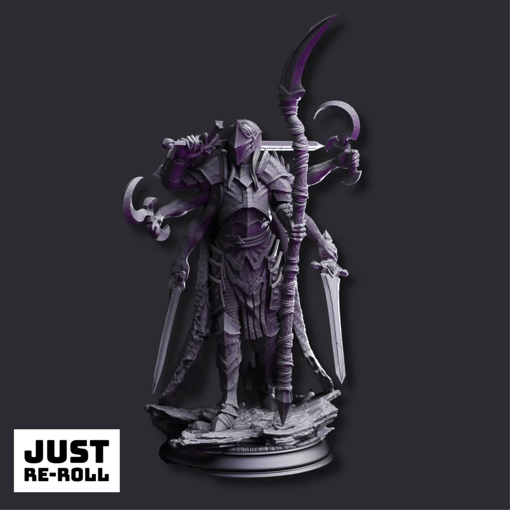 Siltrak’thos Knight from Beyond the Planes - 3D Printed Monster Miniature - Just Re - Roll