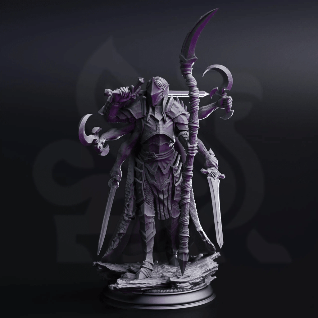 Siltrak’thos Knight from Beyond the Planes - 3D Printed Monster Miniature - Just Re - Roll