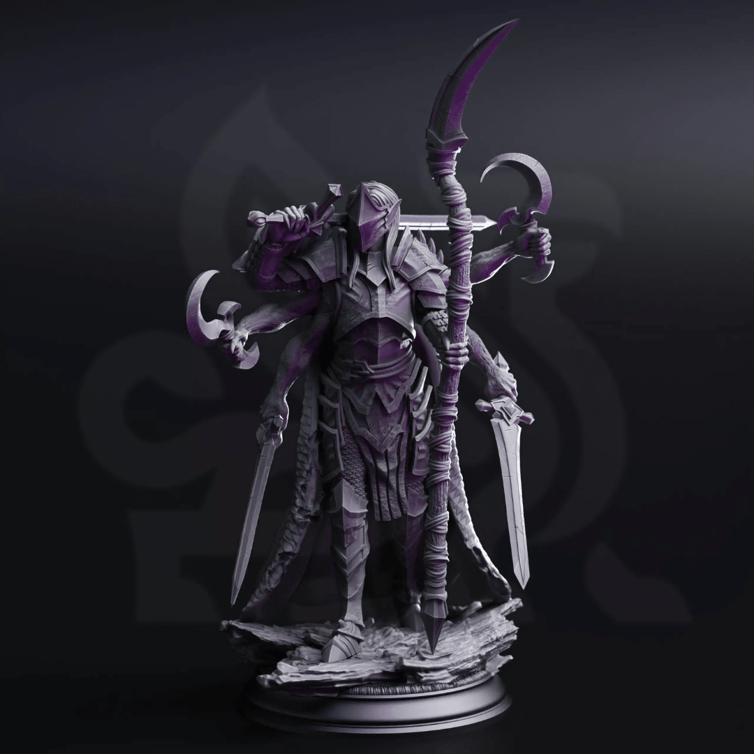 Siltrak’thos Knight from Beyond the Planes - 3D Printed Monster Miniature - Just Re - Roll