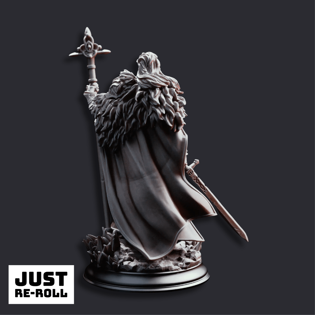 Silvia the Tearless War Priestess - 3D Printed Cleric Miniature - Just Re-Roll