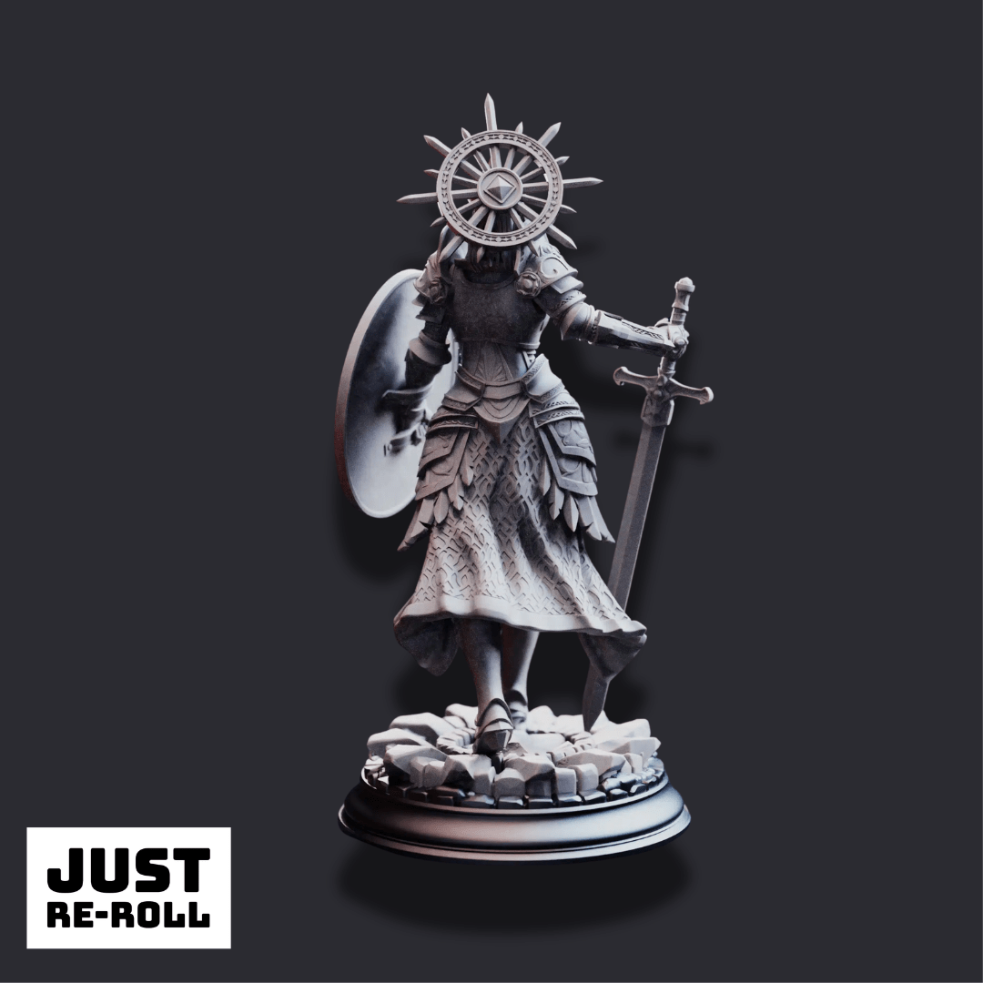 Soleria – The Judge - 3D Printed Paladin Character Miniature - Just Re - Roll