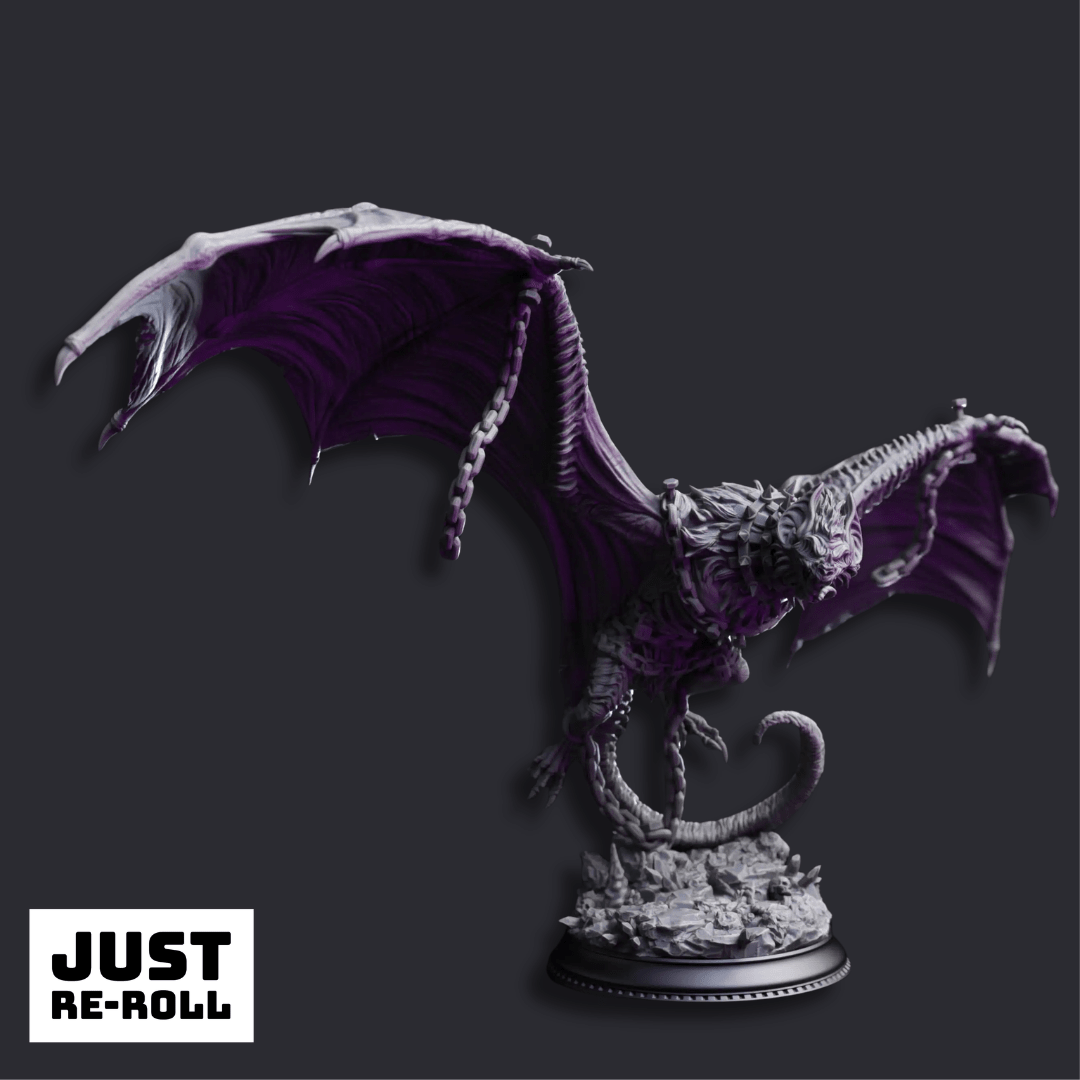Sonari the Bridled Bat Monstrosity - 3D Printed Monster Miniature - Just Re - Roll