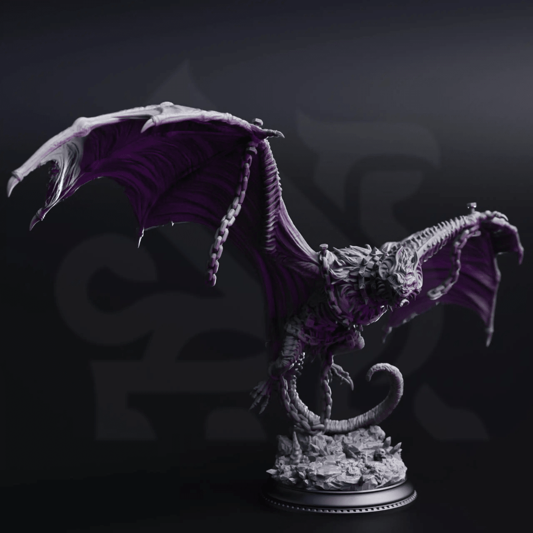Sonari the Bridled Bat Monstrosity - 3D Printed Monster Miniature - Just Re - Roll