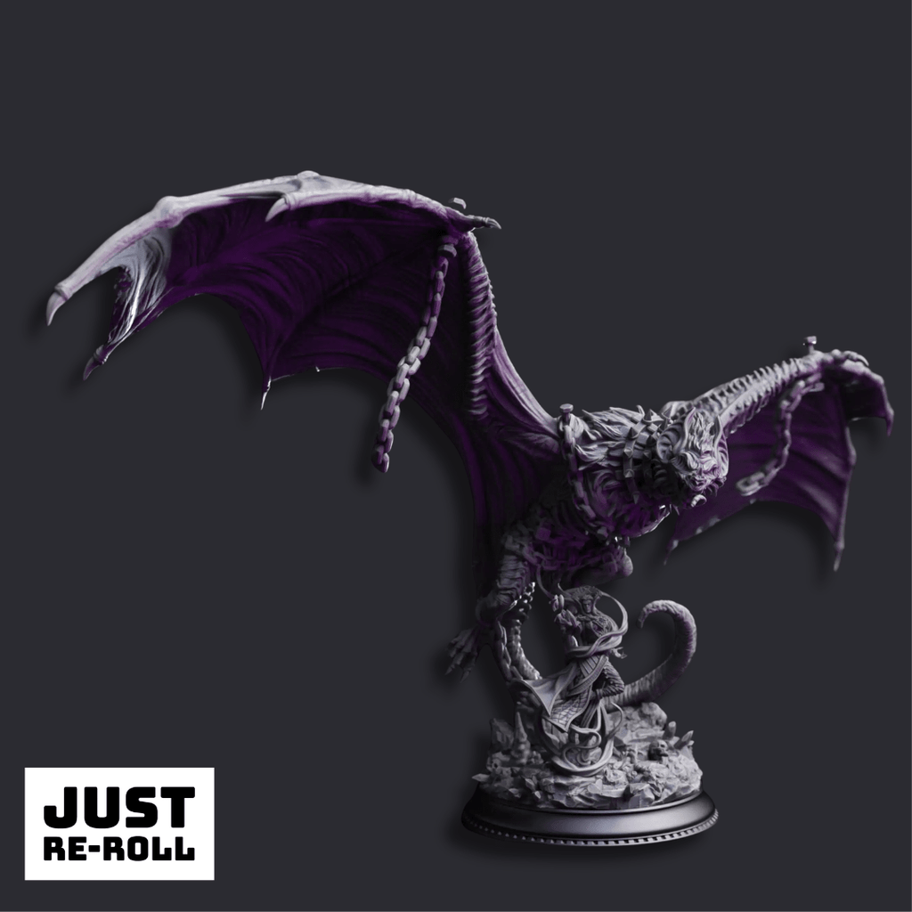Sonari the Bridled Bat Monstrosity - 3D Printed Monster Miniature - Just Re - Roll