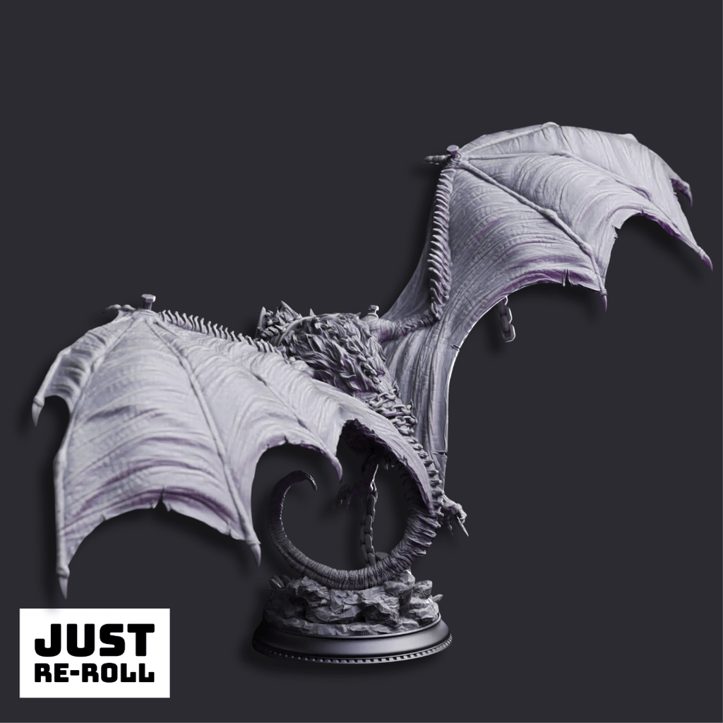 Sonari the Bridled Bat Monstrosity - 3D Printed Monster Miniature - Just Re - Roll