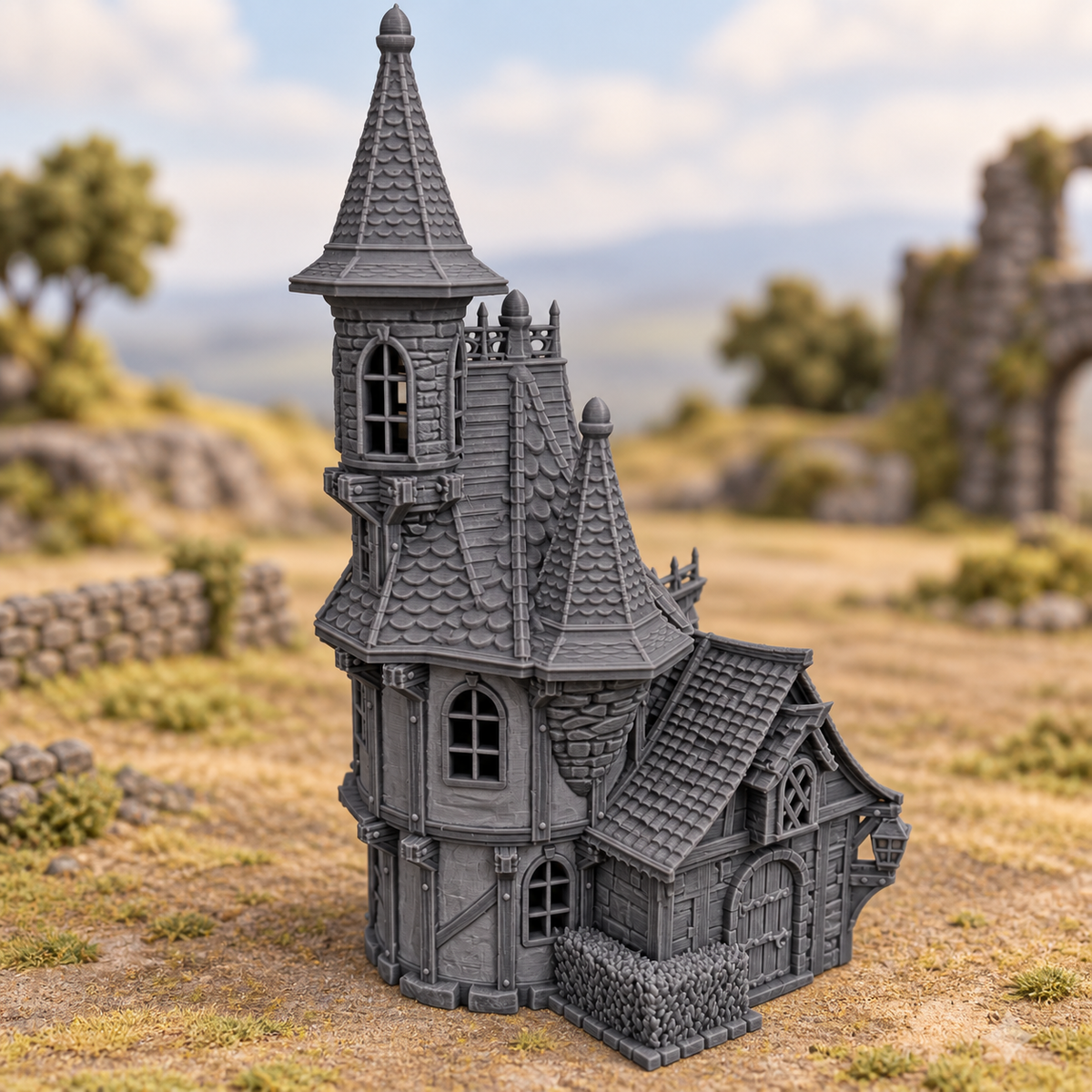 Spire Roof House - 28mm DND/Wargame/RPG Terrain
