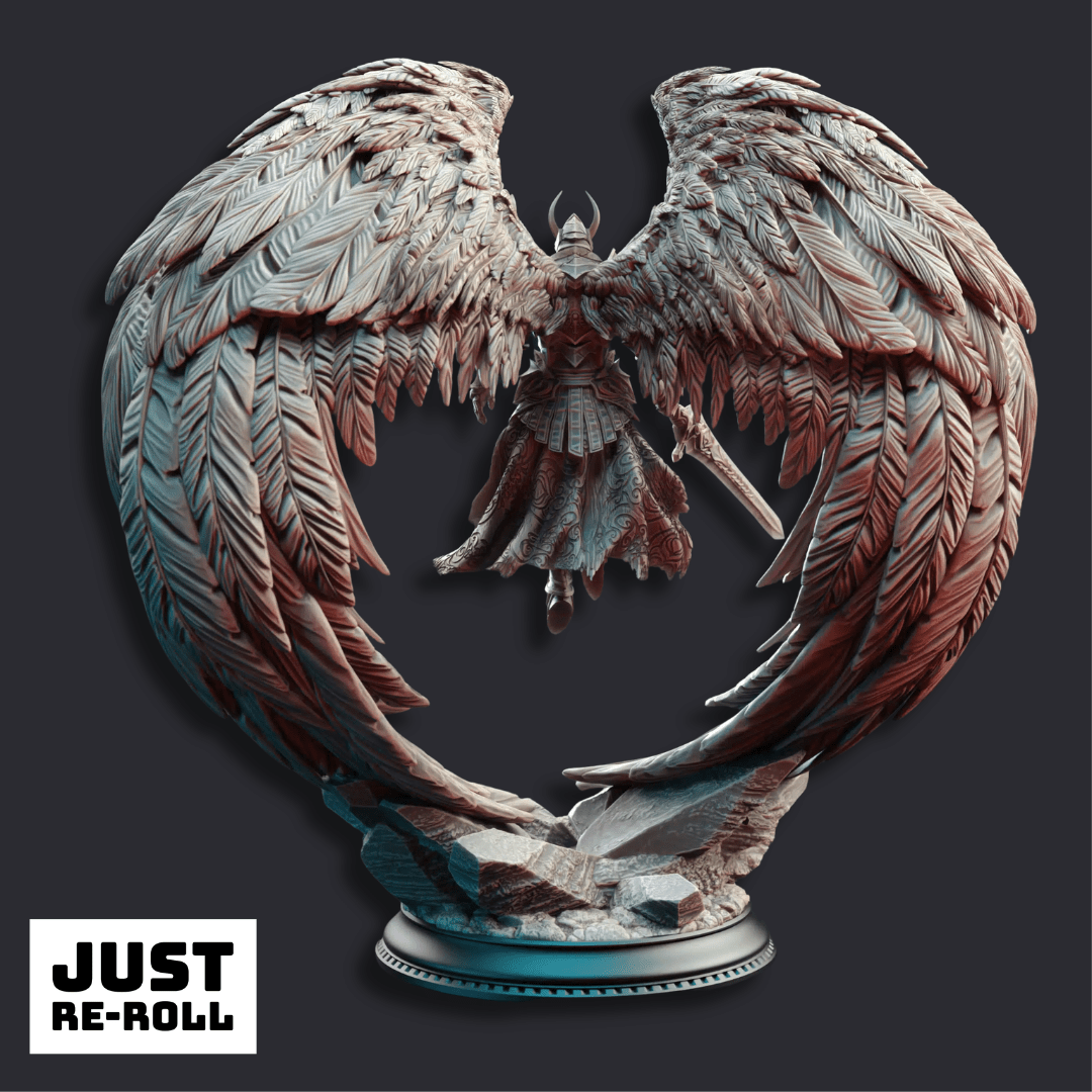 Syelros the Ascended - 3D Printed Paladin Character Miniature - Just Re - Roll