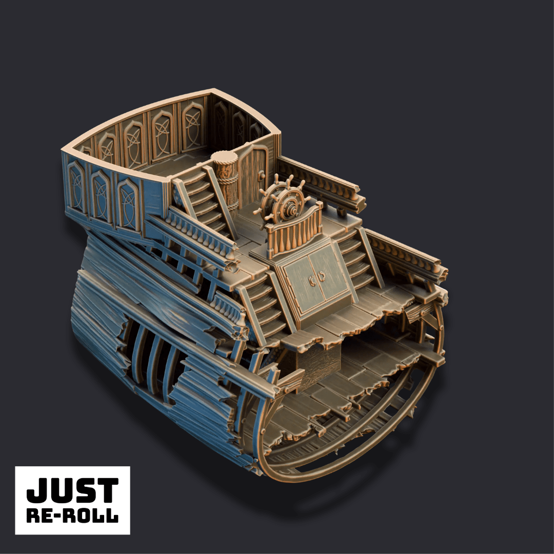 The Damned Galleon - 3D Printed Shipwreck Terrain - Just Re-Roll