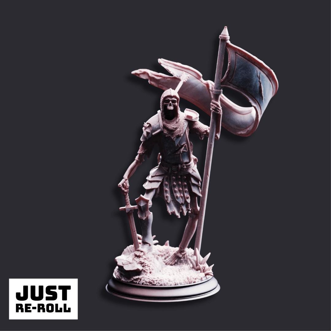 The Fallen & Damned Lost Crusaders - 3D Printed Monster Miniatures - Just Re - Roll