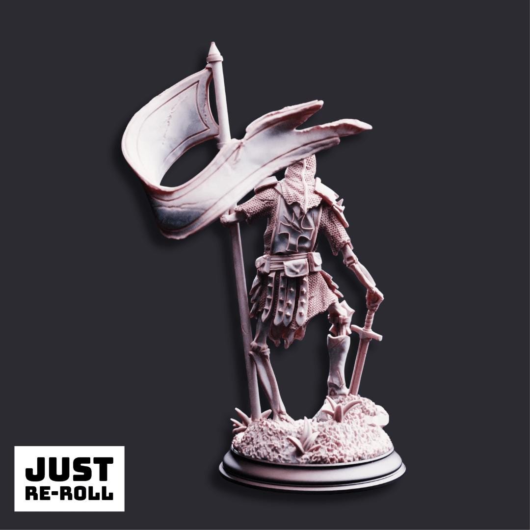 The Fallen & Damned Lost Crusaders - 3D Printed Monster Miniatures - Just Re - Roll