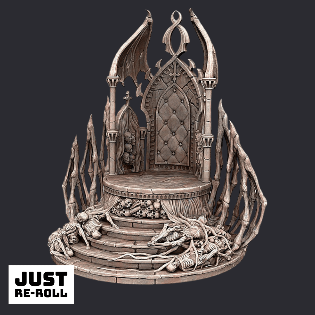 The Shadow Throne - 3D Printed Terrain Miniature - Just Re-Roll