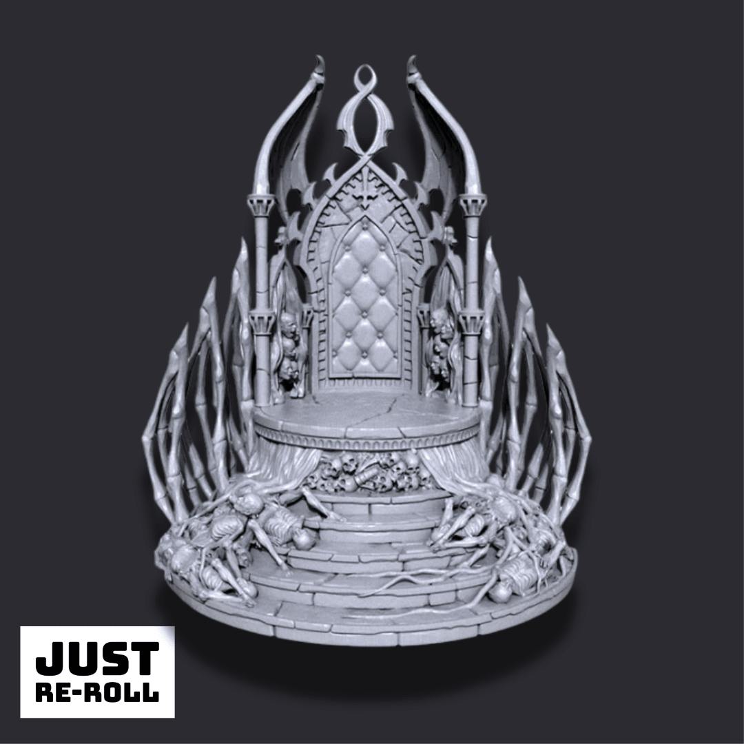 The Shadow Throne - 3D Printed Terrain Miniature - Just Re-Roll