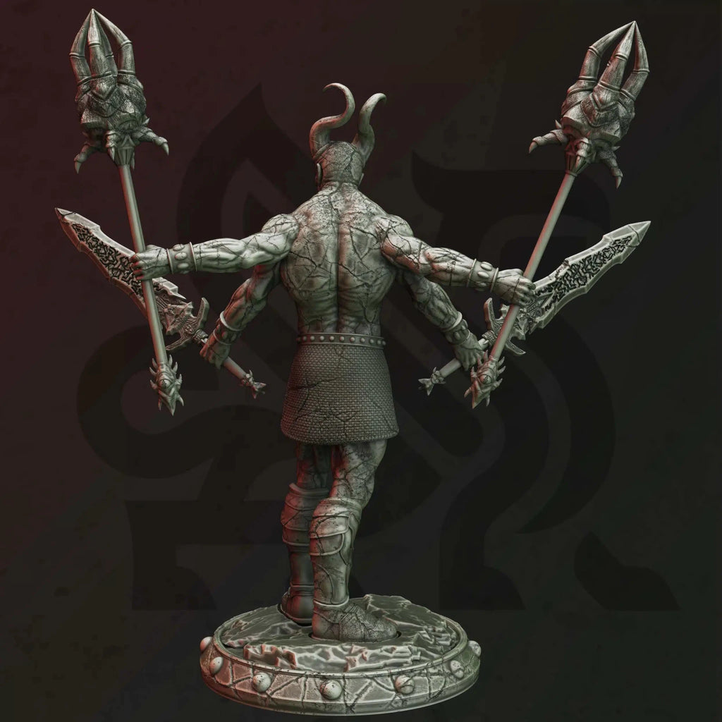Tiranite – Obsidian Demon - 3D Printed Monster Miniature - Just Re-Roll
