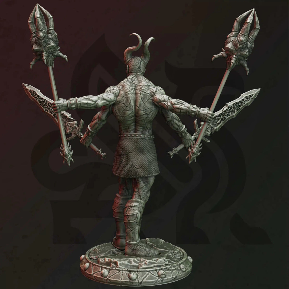 Tiranite – Obsidian Demon - 3D Printed Monster Miniature - Just Re-Roll