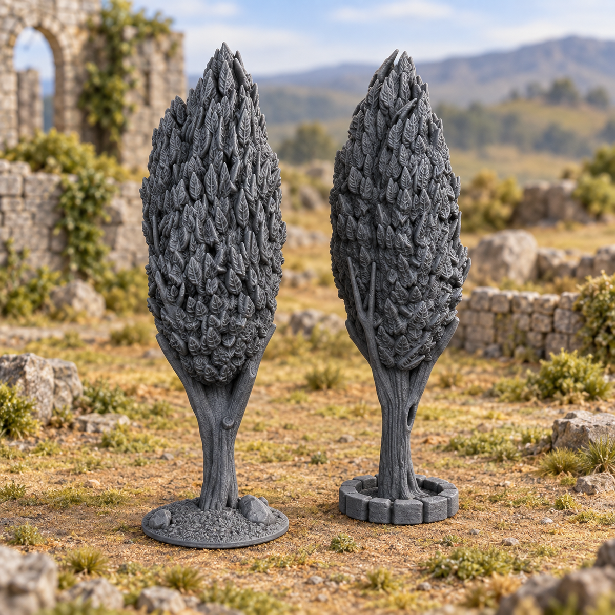 Tree Set 28mm DND Scatter Terrain | Tabletop Wargaming Woodland Scenery for Warhammer, Frostgrave & RPG | 3D Printed