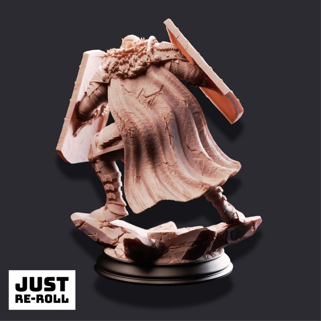 Trenon the Remade – Golden Griffin Vanguard - 3D Fighter Miniature - Just Re - Roll